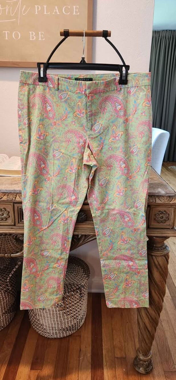 Lauren Ralph Lauren Petite 12P Paisley Pants